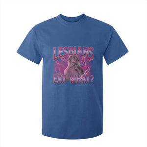 Funny Monkey Meme Lesbians Eat What T Shirt For Kid LGBTQ Pride Gift TS12 Royal Blue Print Your Wear