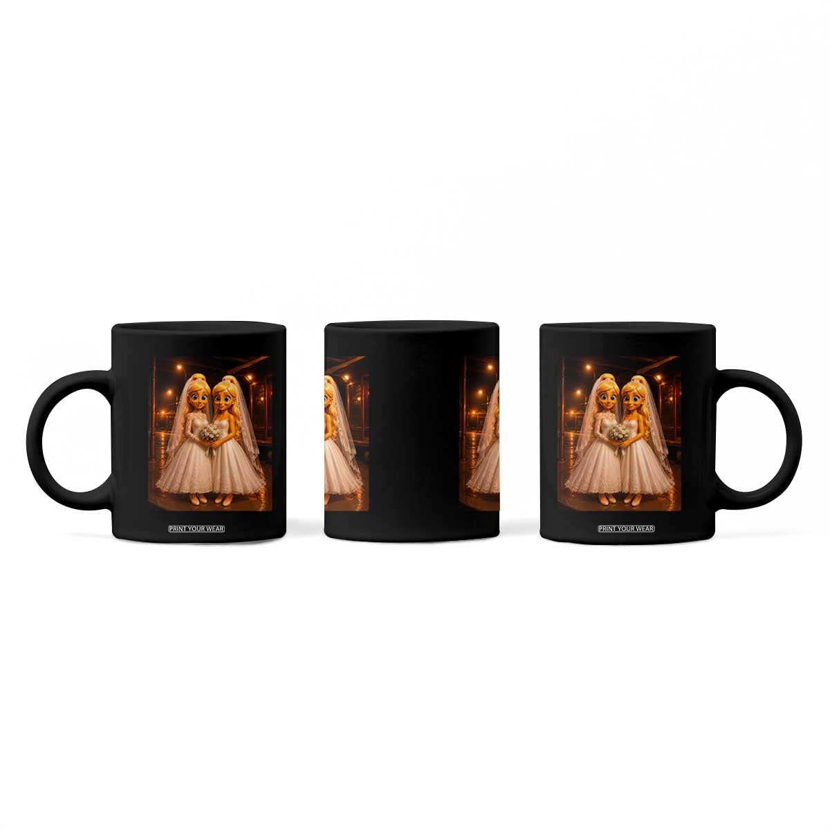Funny Lesbian Pride Tung Tung Sahur Engagement Gift Coffee Mug TS12 Print Your Wear