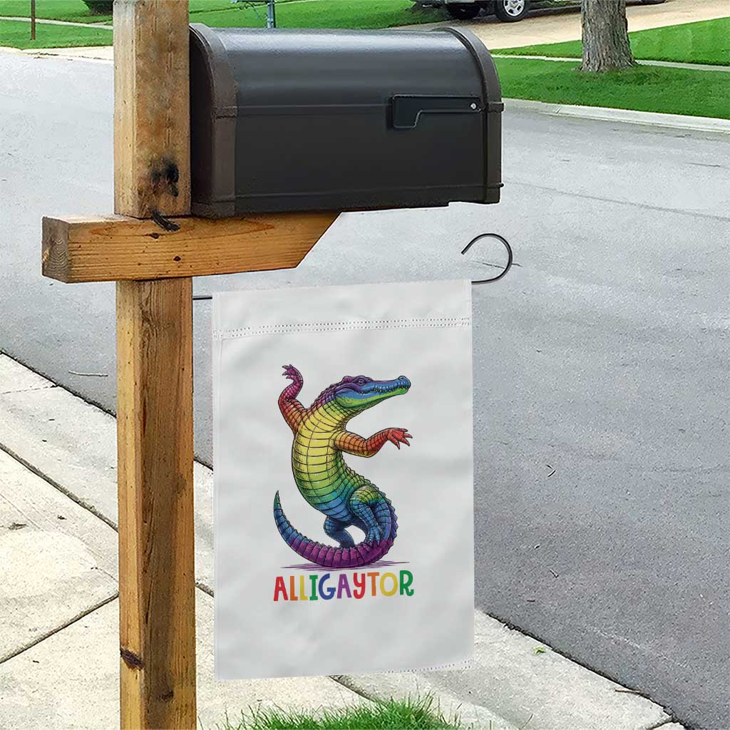 Alligaytor LGBTQ Pride Graphic Garden Flag Queer Reptile Lovers TS12 Print Your Wear