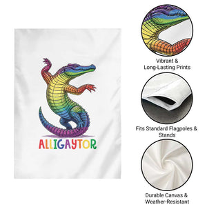 Alligaytor LGBTQ Pride Graphic Garden Flag Queer Reptile Lovers TS12 Print Your Wear