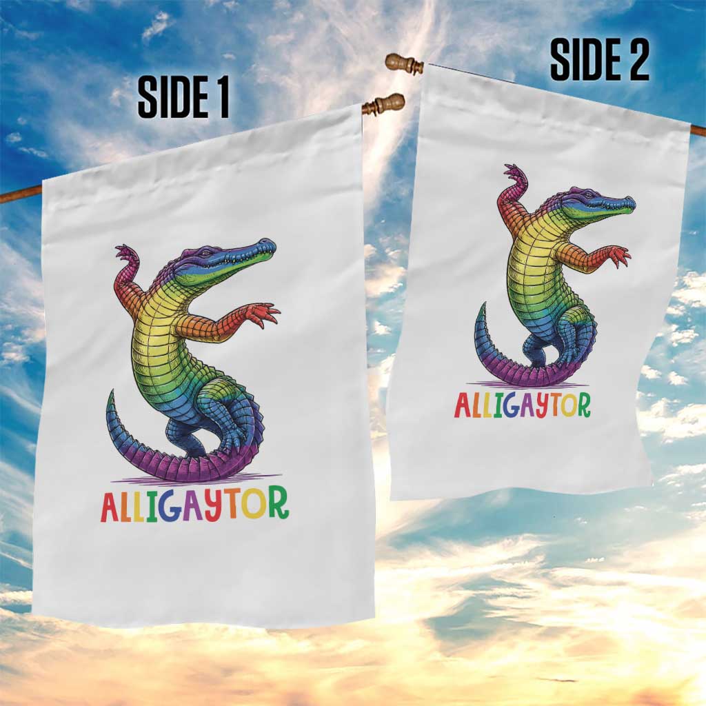 Alligaytor LGBTQ Pride Graphic Garden Flag Queer Reptile Lovers TS12 Print Your Wear