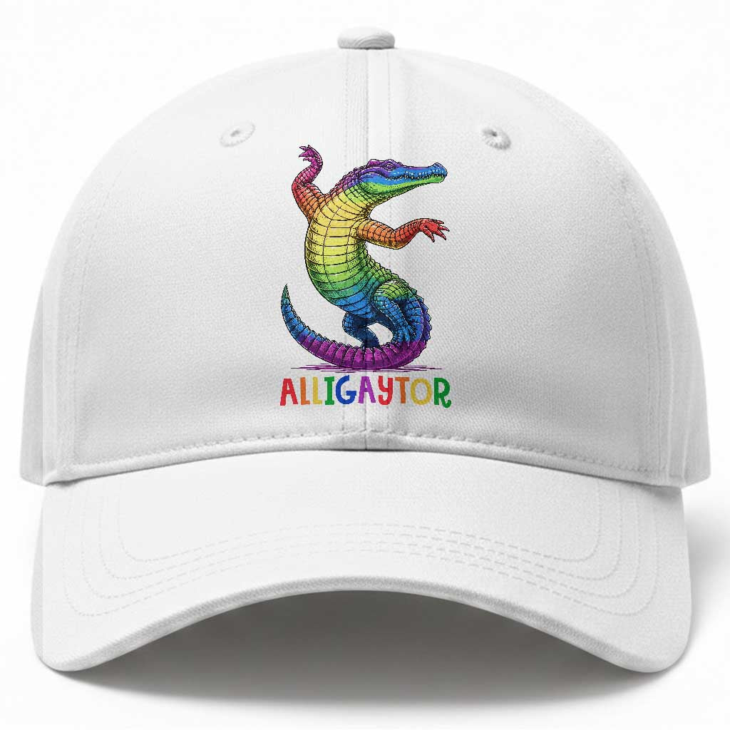 Alligaytor LGBTQ Pride Graphic Baseball Cap Queer Reptile Lovers TS12 Print Your Wear