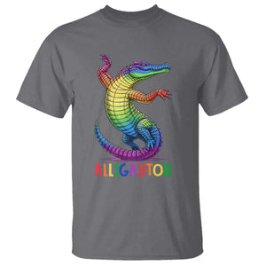 Alligaytor LGBTQ Pride Graphic T Shirt Queer Reptile Lovers TS12 Charcoal Print Your Wear