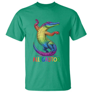 Alligaytor LGBTQ Pride Graphic T Shirt Queer Reptile Lovers TS12 Irish Green Print Your Wear
