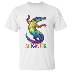Alligaytor LGBTQ Pride Graphic T Shirt Queer Reptile Lovers TS12 White Print Your Wear