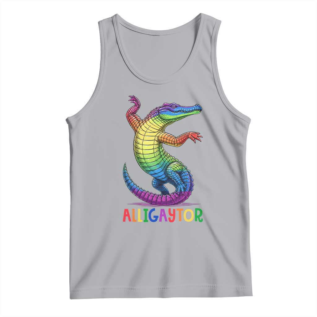 Alligaytor LGBTQ Pride Graphic Tank Top Queer Reptile Lovers TS12 Athletic Heather Print Your Wear