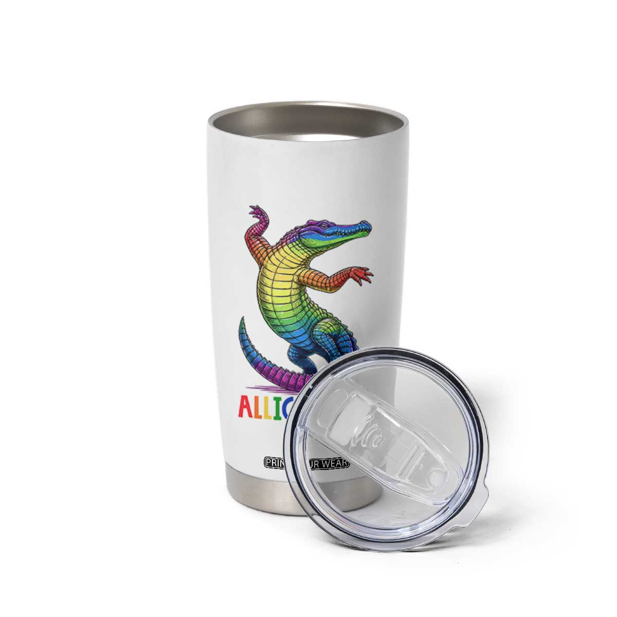 Alligaytor LGBTQ Pride Graphic Tumbler Cup Queer Reptile Lovers TS12 Print Your Wear