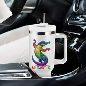 Alligaytor LGBTQ Pride Graphic Tumbler With Handle Queer Reptile Lovers TS12 Print Your Wear