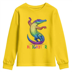 Alligaytor LGBTQ Pride Graphic Youth Sweatshirt Queer Reptile Lovers TS12 Daisy Print Your Wear