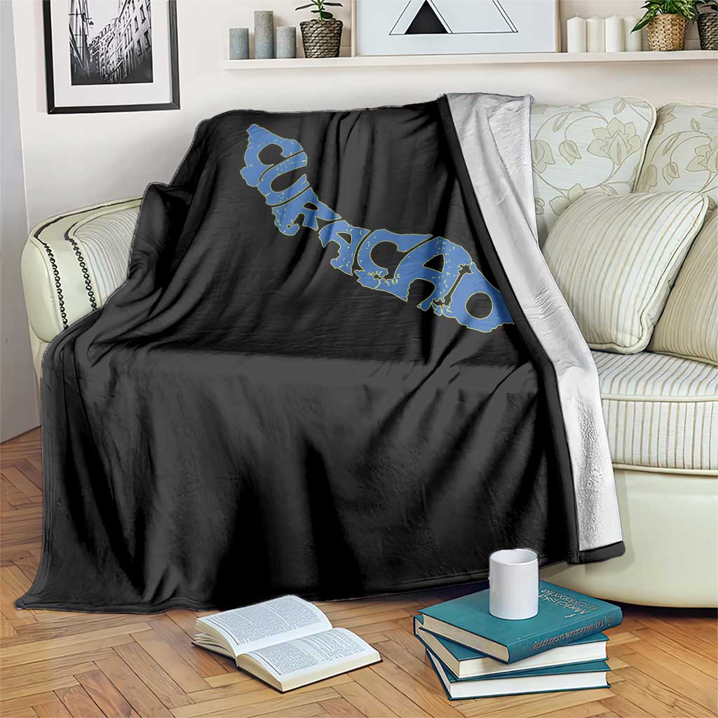 Curacao Flag Map Pride Throw Blanket Proud Curacaoan Heritage Gift TS12 Print Your Wear