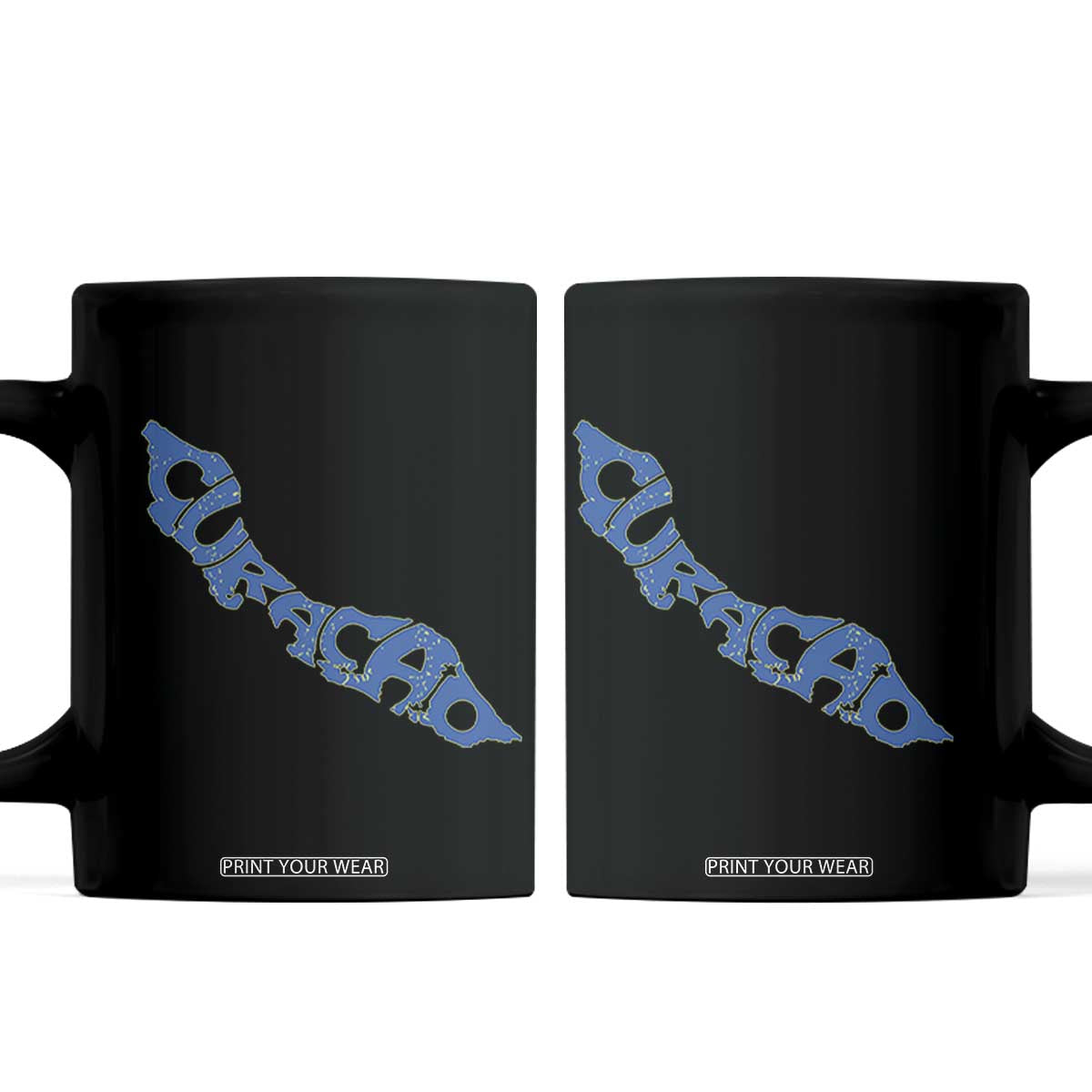 Curacao Flag Map Pride Coffee Mug Proud Curacaoan Heritage Gift TS12 Black Print Your Wear