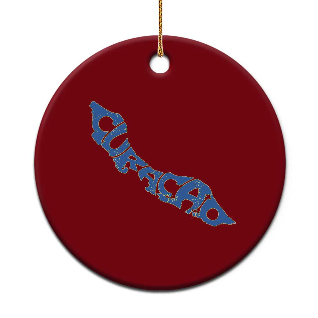 Curacao Flag Map Pride Ceramic Ornament Proud Curacaoan Heritage Gift TS12 1pc Red Print Your Wear