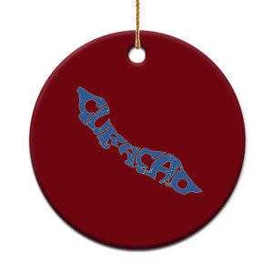 Curacao Flag Map Pride Ceramic Ornament Proud Curacaoan Heritage Gift TS12 1pc Red Print Your Wear