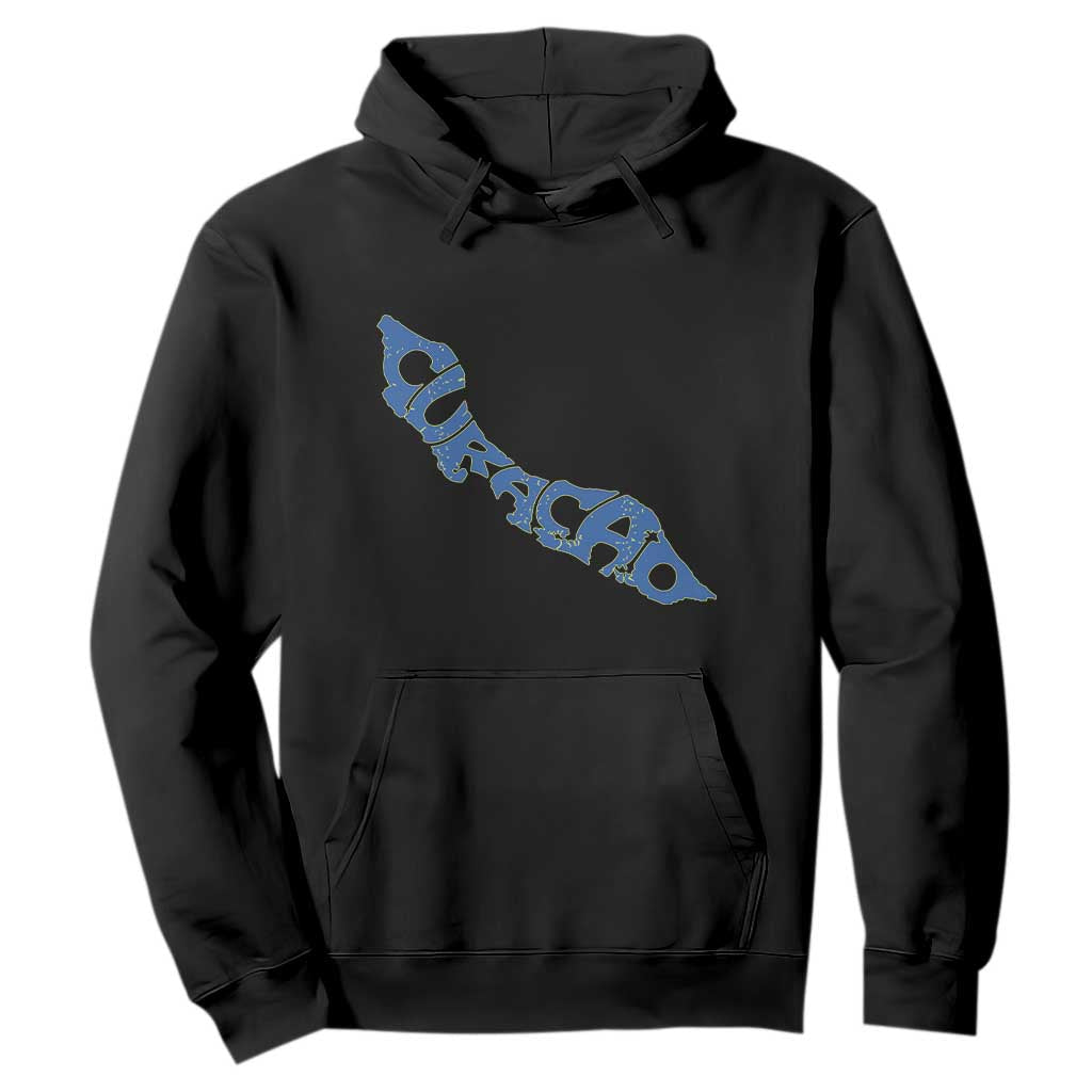 Curacao Flag Map Pride Hoodie Proud Curacaoan Heritage Gift TS12 Black Print Your Wear