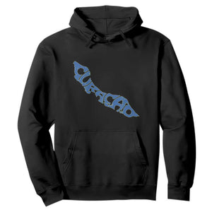 Curacao Flag Map Pride Hoodie Proud Curacaoan Heritage Gift TS12 Black Print Your Wear