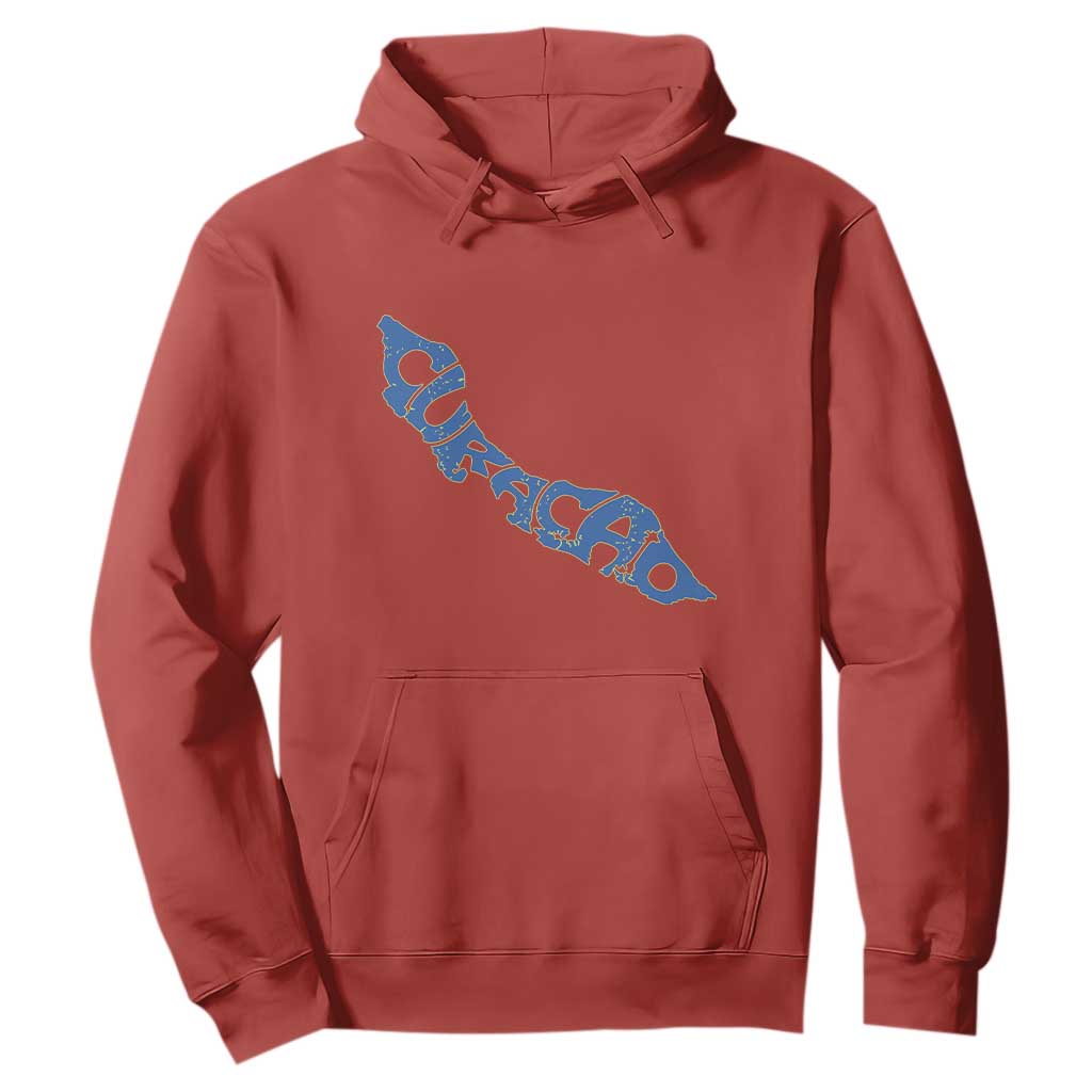 Curacao Flag Map Pride Hoodie Proud Curacaoan Heritage Gift TS12 Red Print Your Wear
