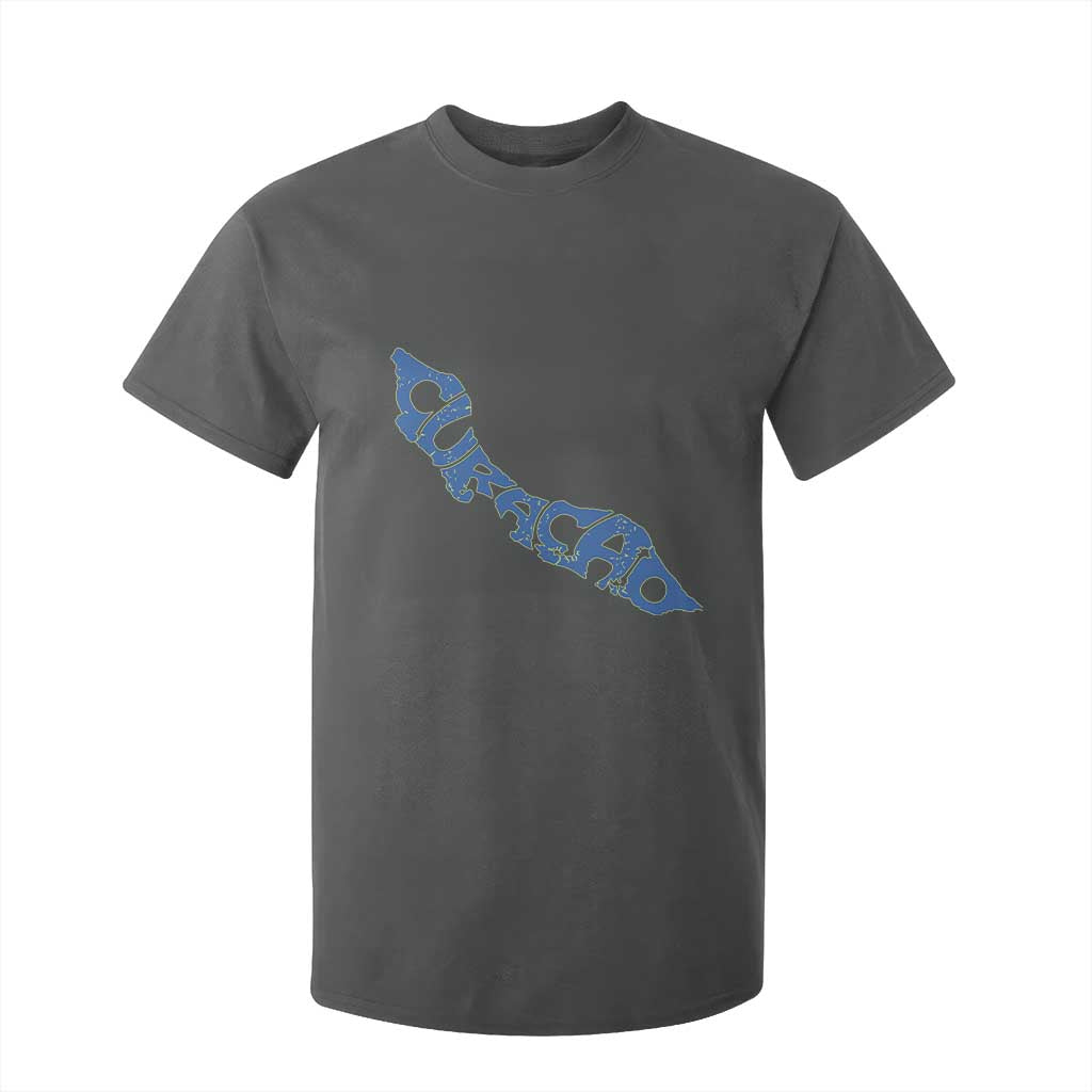 Curacao Flag Map Pride T Shirt For Kid Proud Curacaoan Heritage Gift TS12 Dark Heather Print Your Wear
