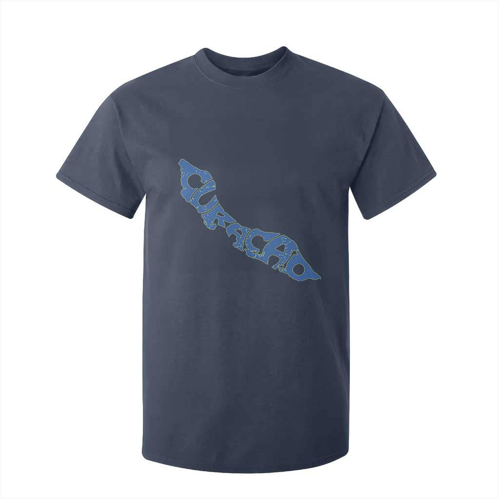 Curacao Flag Map Pride T Shirt For Kid Proud Curacaoan Heritage Gift TS12 Navy Print Your Wear