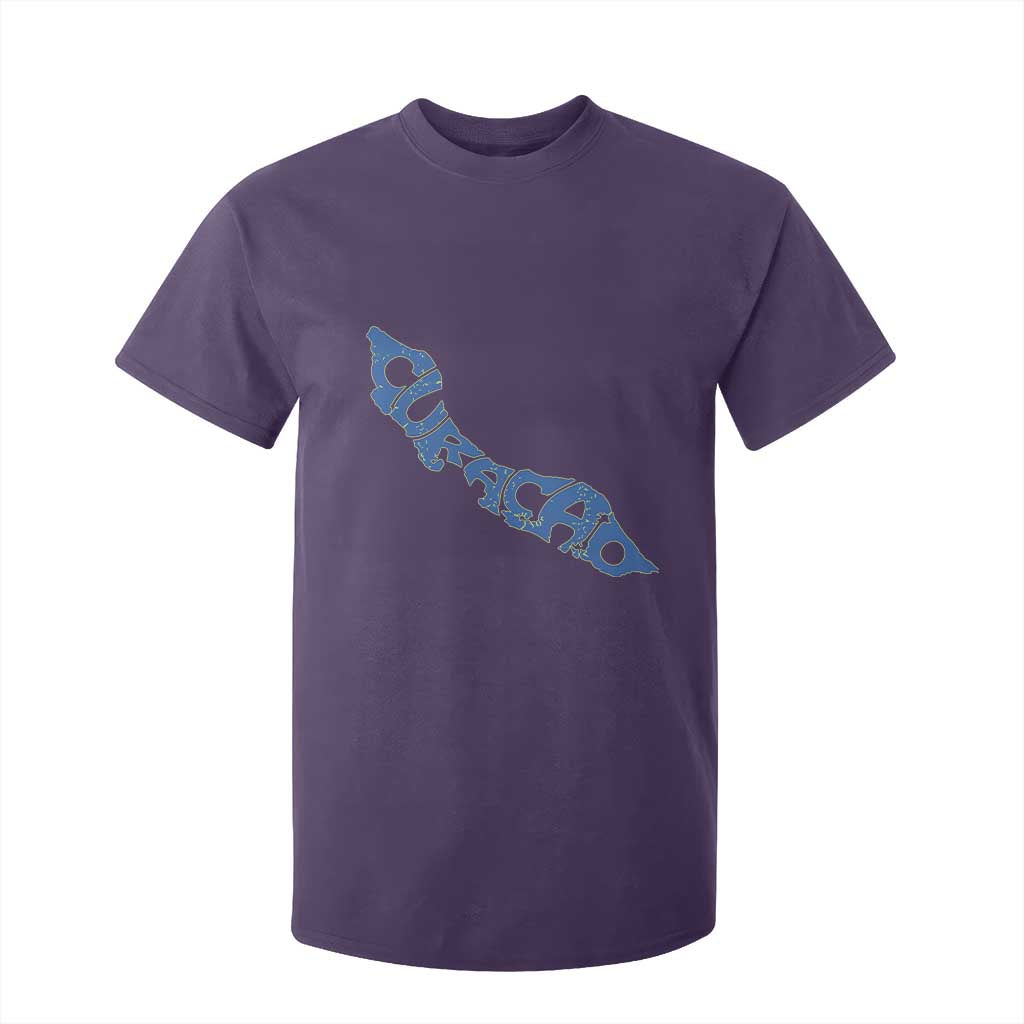 Curacao Flag Map Pride T Shirt For Kid Proud Curacaoan Heritage Gift TS12 Purple Print Your Wear