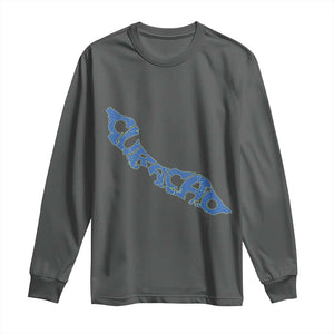 Curacao Flag Map Pride Long Sleeve Shirt Proud Curacaoan Heritage Gift TS12 Dark Heather Print Your Wear