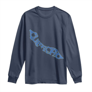 Curacao Flag Map Pride Long Sleeve Shirt Proud Curacaoan Heritage Gift TS12 Navy Print Your Wear