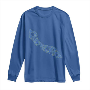 Curacao Flag Map Pride Long Sleeve Shirt Proud Curacaoan Heritage Gift TS12 Royal Blue Print Your Wear