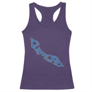 Curacao Flag Map Pride Racerback Tank Top Proud Curacaoan Heritage Gift TS12 Purple Print Your Wear