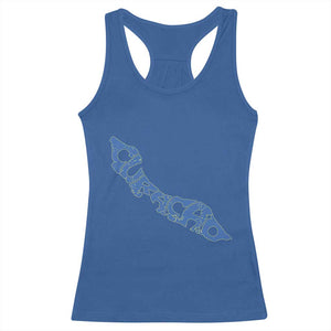 Curacao Flag Map Pride Racerback Tank Top Proud Curacaoan Heritage Gift TS12 Royal Blue Print Your Wear