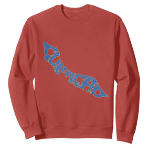 Curacao Flag Map Pride Sweatshirt Proud Curacaoan Heritage Gift TS12 Red Print Your Wear
