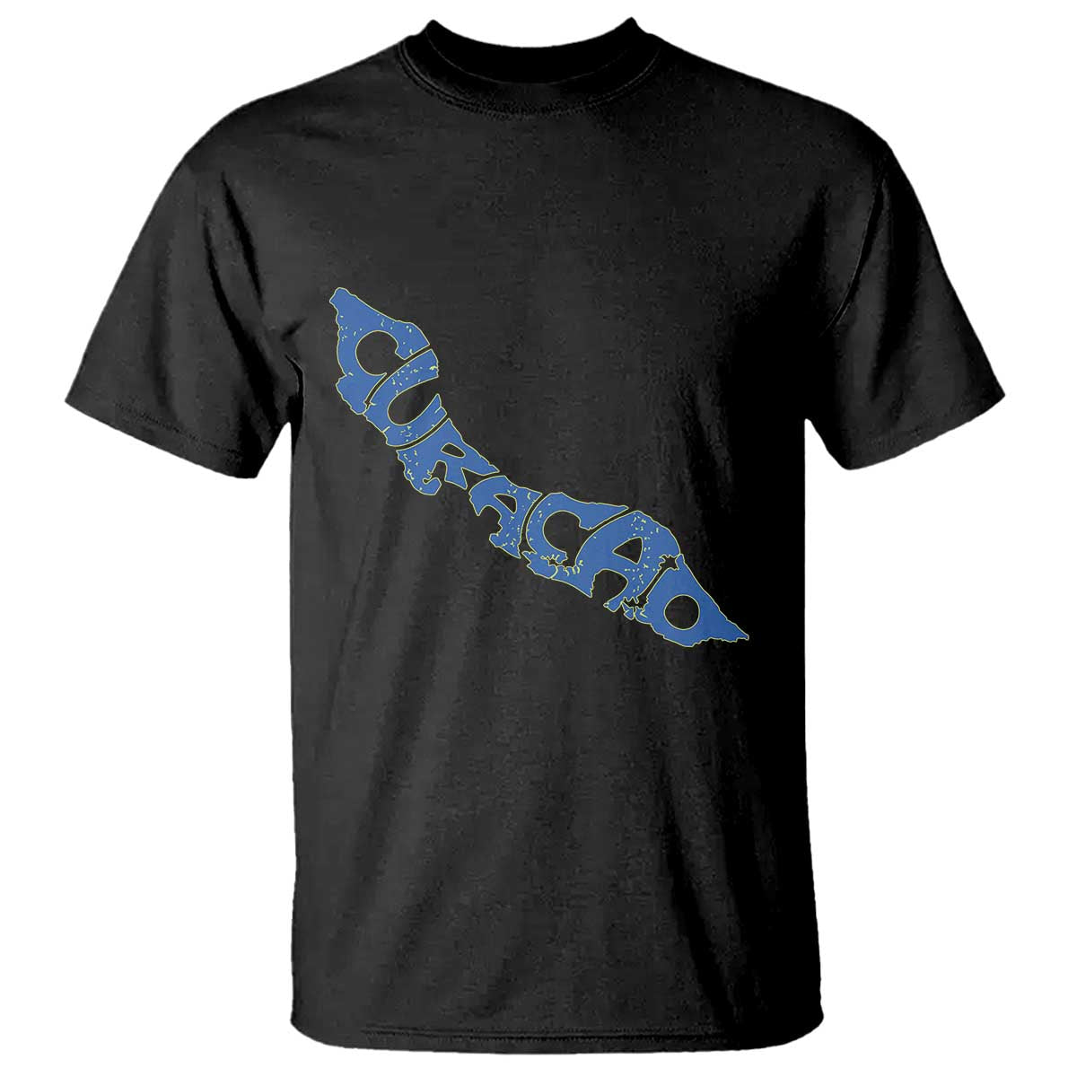 Curacao Flag Map Pride T Shirt Proud Curacaoan Heritage Gift TS12 Black Print Your Wear