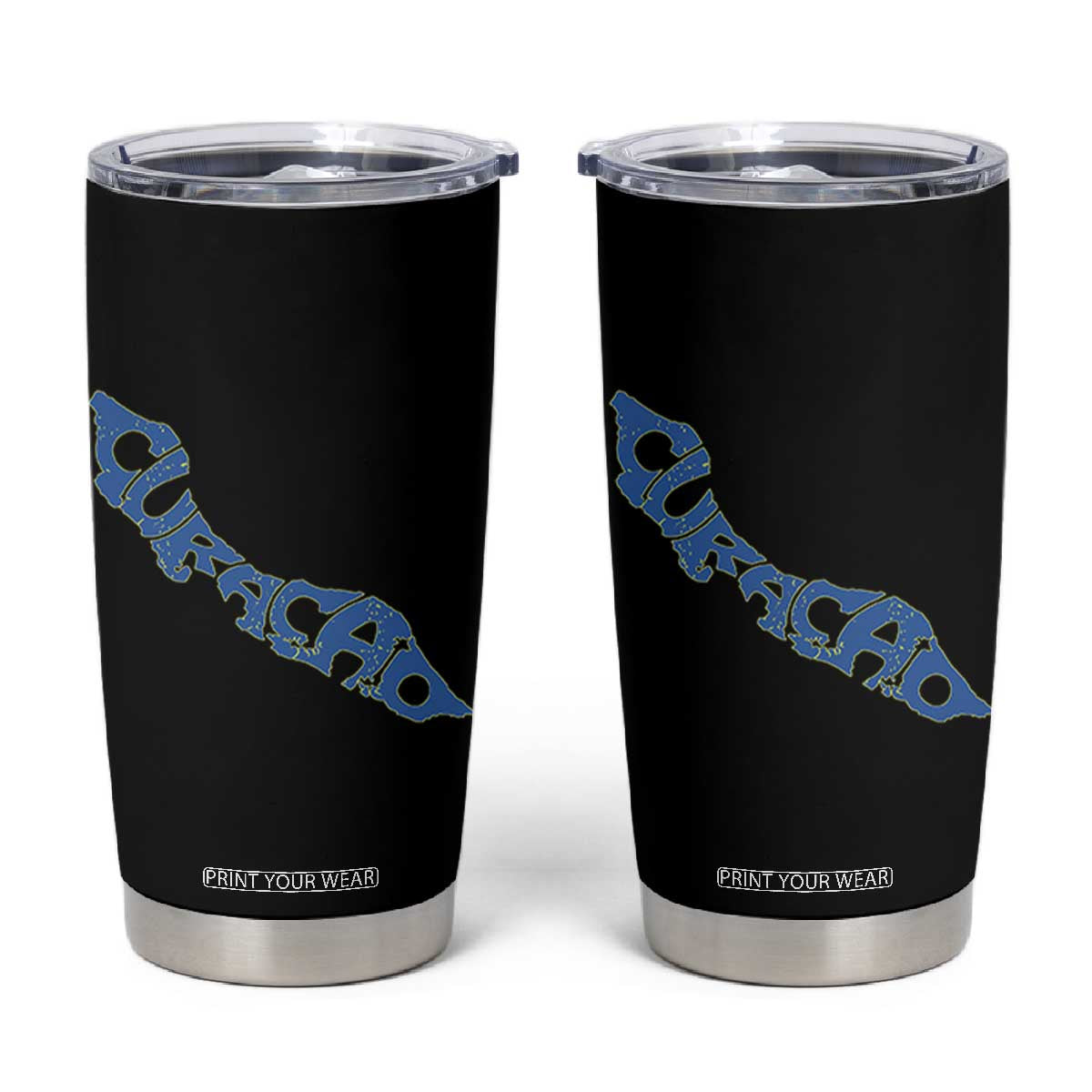 Curacao Flag Map Pride Tumbler Cup Proud Curacaoan Heritage Gift TS12 Black Print Your Wear