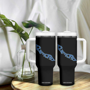 Curacao Flag Map Pride Tumbler With Handle Proud Curacaoan Heritage Gift TS12 Print Your Wear