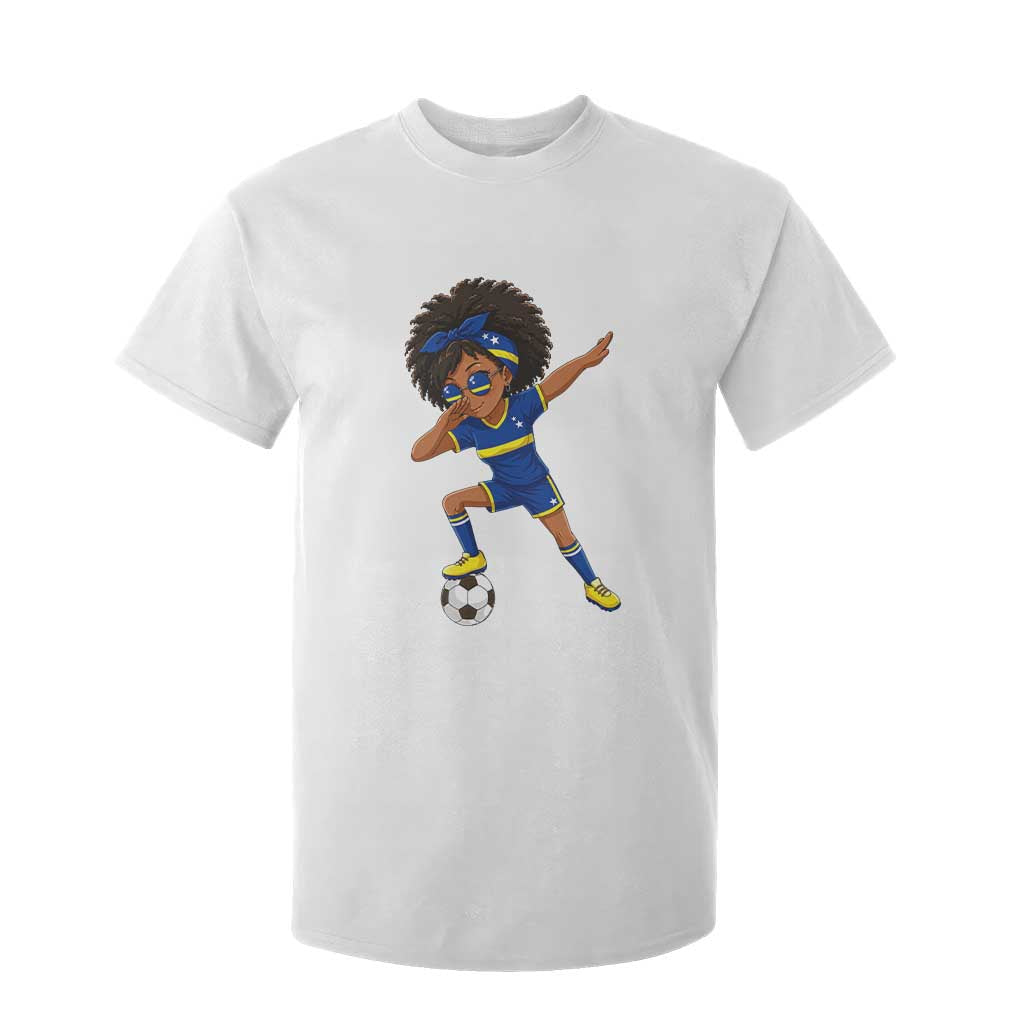 Funny Curacao Soccer Girl T Shirt For Kid Dabbing Football Fan Gift TS12 White Print Your Wear