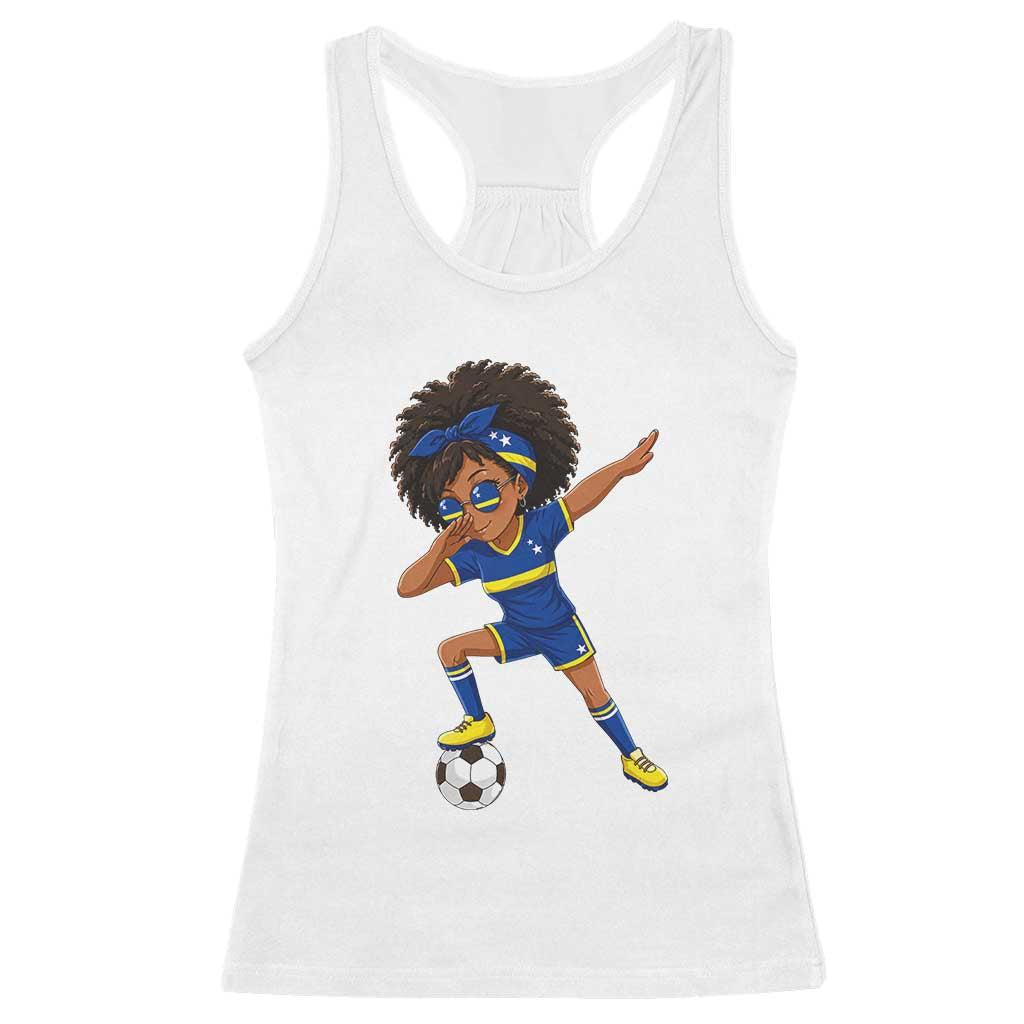 Funny Curacao Soccer Girl Racerback Tank Top Dabbing Football Fan Gift TS12 White Print Your Wear