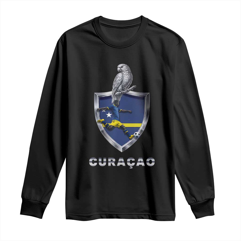 Supporting Curacao Soccer 2026 Long Sleeve Shirt Caribbean Team Pride Gift TS12 Black Print Your Wear