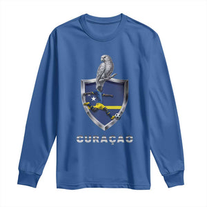 Supporting Curacao Soccer 2026 Long Sleeve Shirt Caribbean Team Pride Gift TS12 Royal Blue Print Your Wear
