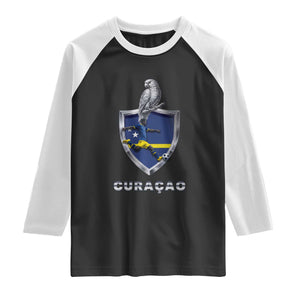 Supporting Curacao Soccer 2026 Raglan Shirt Caribbean Team Pride Gift TS12 Black White Print Your Wear
