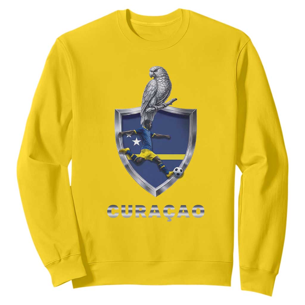 Supporting Curacao Soccer 2026 Sweatshirt Caribbean Team Pride Gift TS12 Daisy Print Your Wear