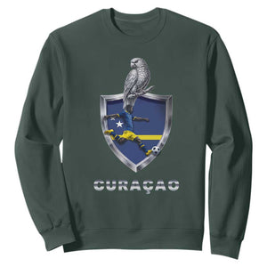 Supporting Curacao Soccer 2026 Sweatshirt Caribbean Team Pride Gift TS12 Dark Forest Green Print Your Wear