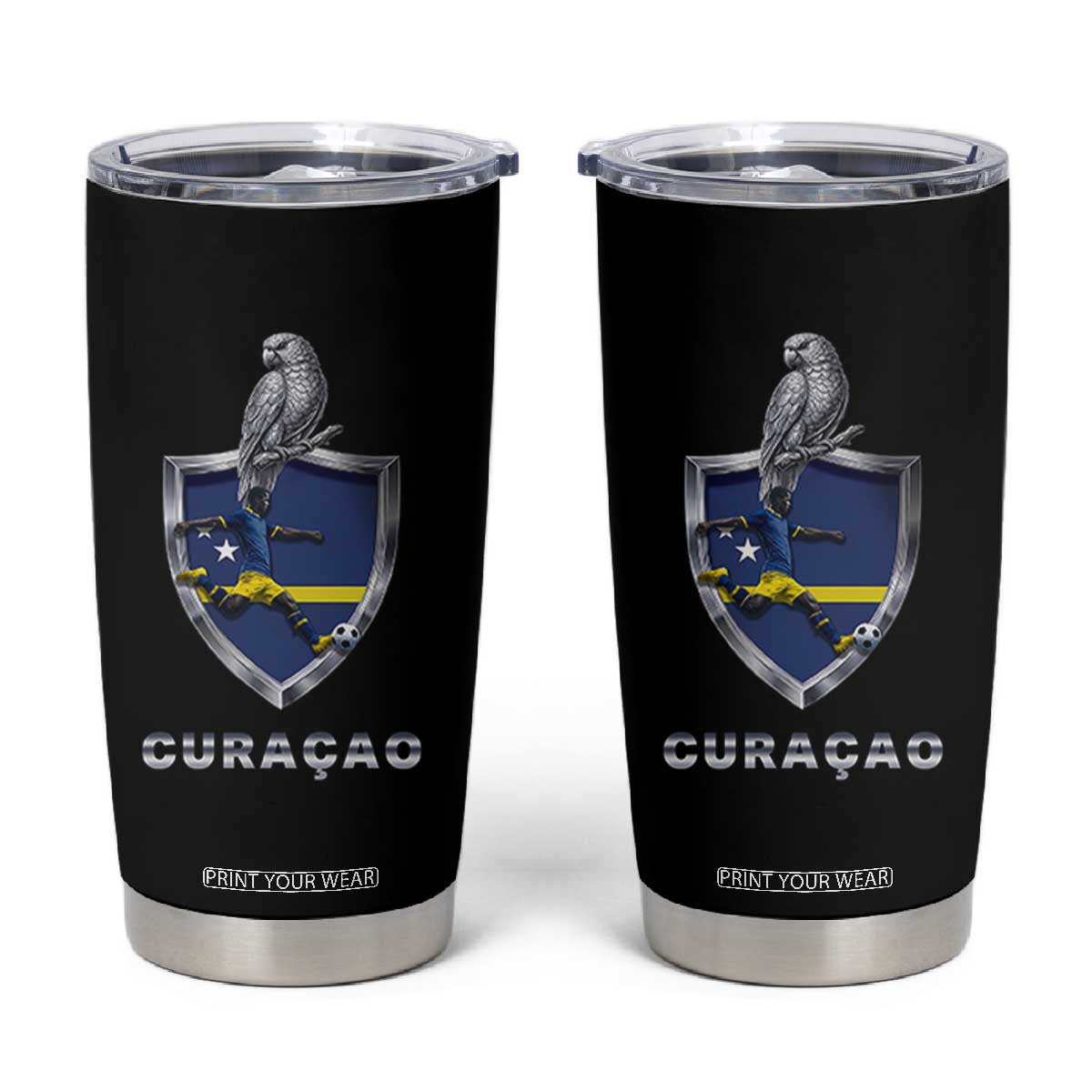 Supporting Curacao Soccer 2026 Tumbler Cup Caribbean Team Pride Gift TS12 Black Print Your Wear