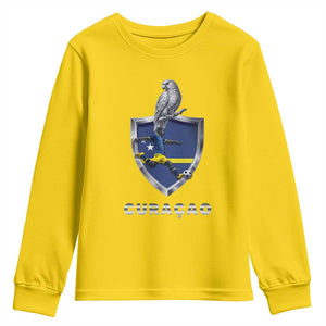 Supporting Curacao Soccer 2026 Youth Sweatshirt Caribbean Team Pride Gift TS12 Daisy Print Your Wear