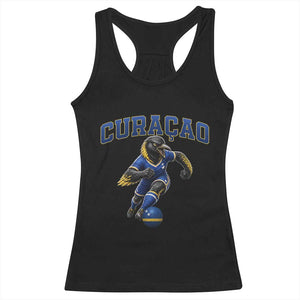 Funny Curacao Bird Soccer Lover Racerback Tank Top Caribbean Island Gift TS12 Black Print Your Wear