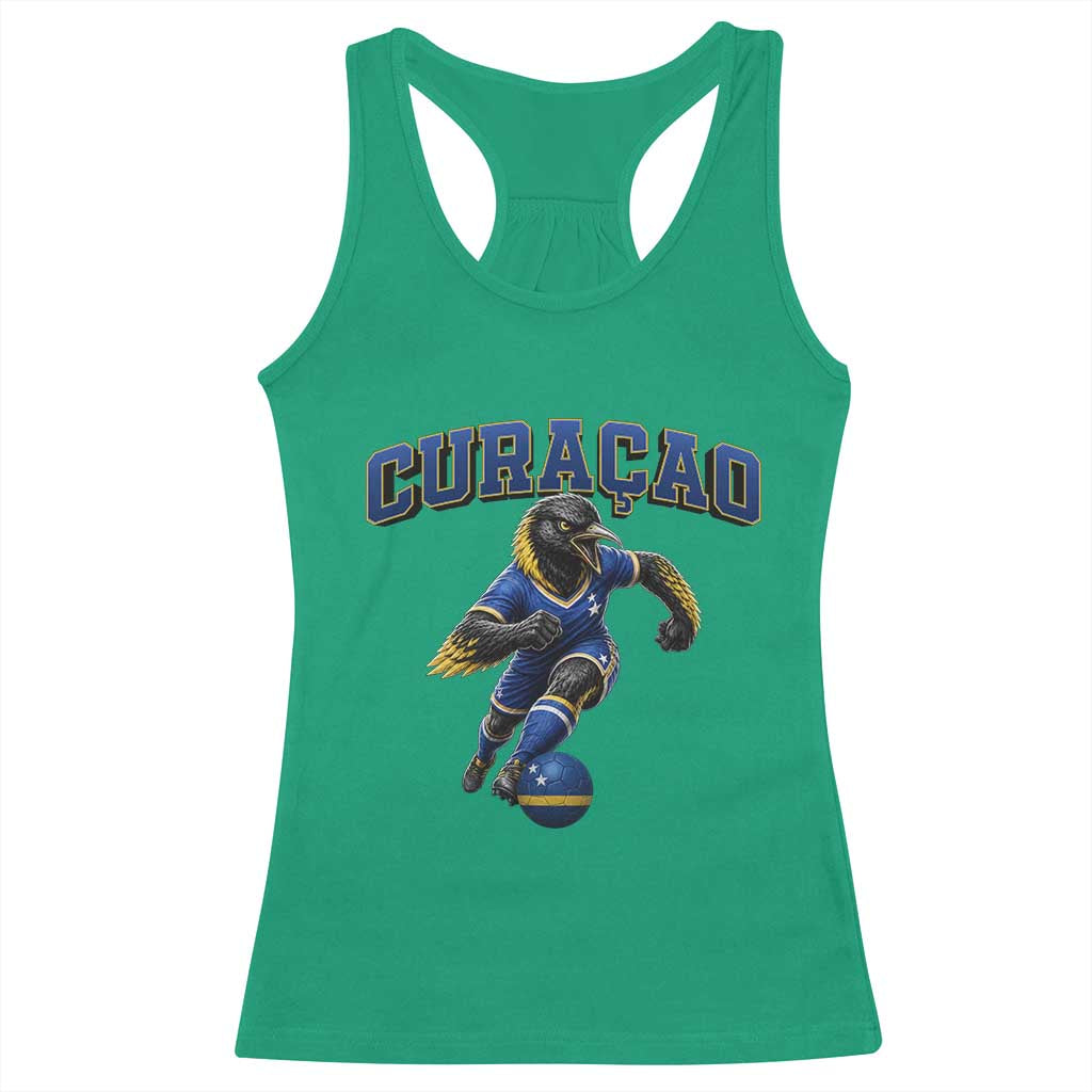 Funny Curacao Bird Soccer Lover Racerback Tank Top Caribbean Island Gift TS12 Irish Green Print Your Wear