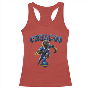 Funny Curacao Bird Soccer Lover Racerback Tank Top Caribbean Island Gift TS12 Red Print Your Wear