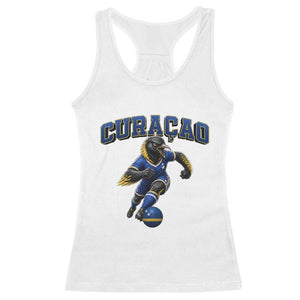 Funny Curacao Bird Soccer Lover Racerback Tank Top Caribbean Island Gift TS12 White Print Your Wear