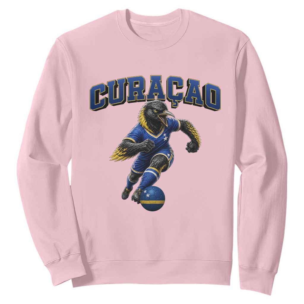 Funny Curacao Bird Soccer Lover Sweatshirt Caribbean Island Gift TS12 Light Pink Print Your Wear