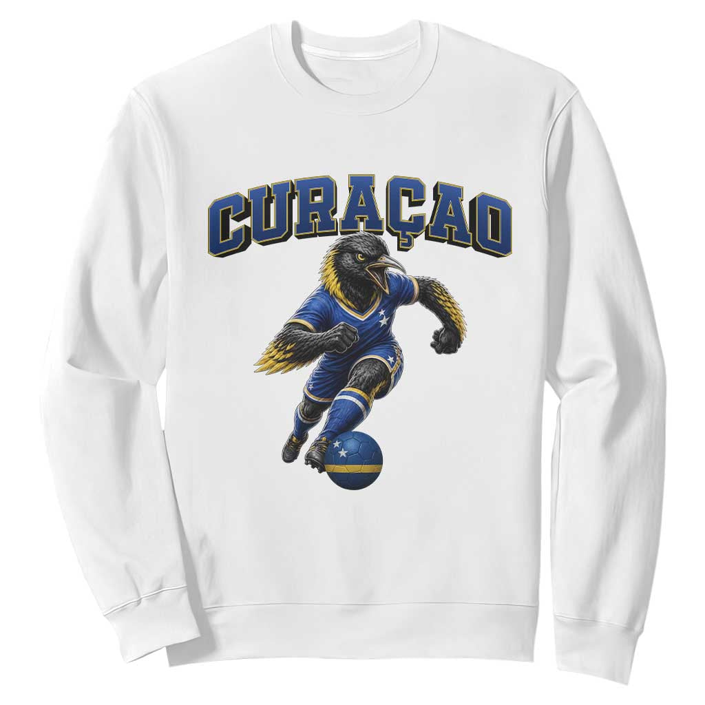 Funny Curacao Bird Soccer Lover Sweatshirt Caribbean Island Gift TS12 White Print Your Wear