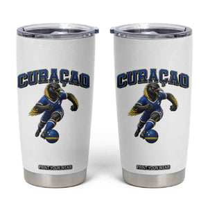 Funny Curacao Bird Soccer Lover Tumbler Cup Caribbean Island Gift TS12 White Print Your Wear