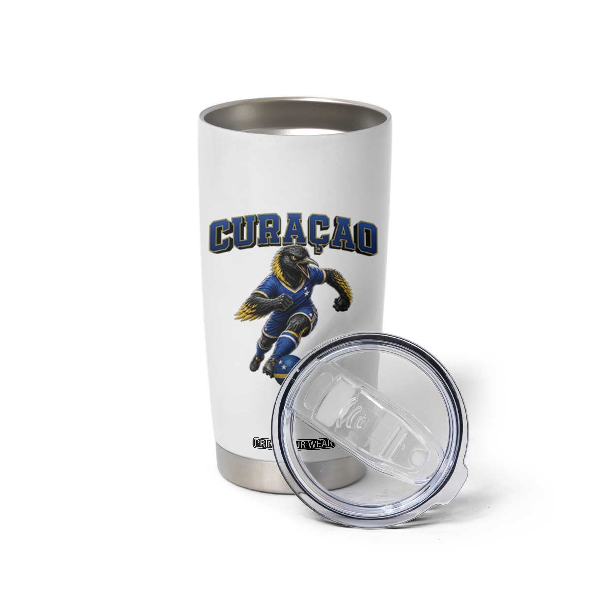 Funny Curacao Bird Soccer Lover Tumbler Cup Caribbean Island Gift TS12 Print Your Wear
