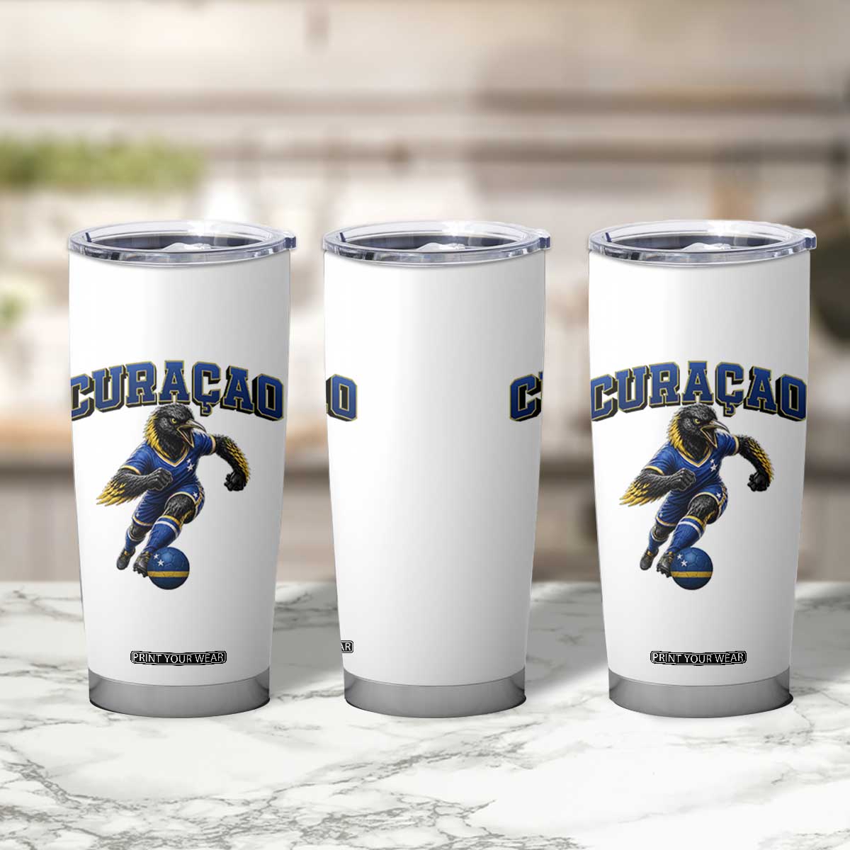 Funny Curacao Bird Soccer Lover Tumbler Cup Caribbean Island Gift TS12 Print Your Wear